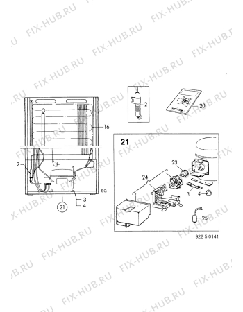 Взрыв-схема холодильника Marijnen CM2090F - Схема узла Cooling system 017